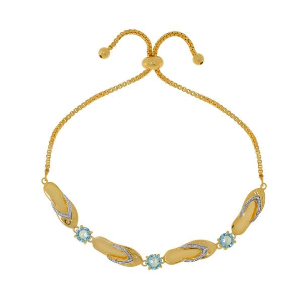 Gemstone by Gianni Argento Flip Flop Adjustable Bracelet