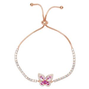 Gemstone by Gianni Argento Pink Sapphire Butterfly Bolo Bracelet
