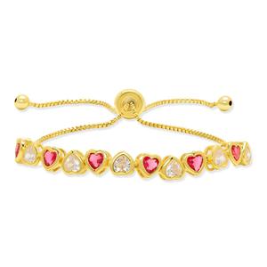Gemstone by Gianni Argento Lab Grown Ruby Heart Bezel Bracelet