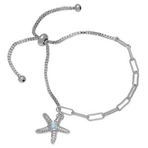 Gemstone by Gianni Argento Starfish Paperclip Adjustable Bracelet