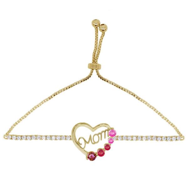 Gemstone by Gianni Argento Pink Sapphire Mom Heart Bracelet alternate view