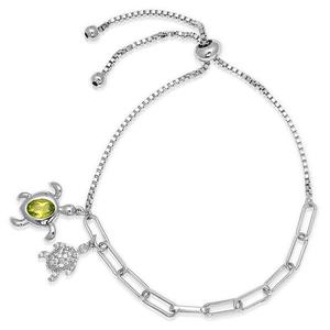 Gemstone by Gianni Argento Peridot Turtle Adjustable Bracelet
