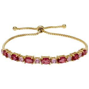 Gemstone by Gianni Argento Oval & Round Adjustable Bracelet