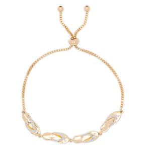 Gianni Argento Diamond Accent Fiip Flop Adjustable Bracelet