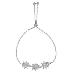 Gianni Argento Diamond Accent Ladybug Adjustable Bracelet