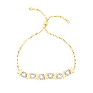 Gemstone by Gianni Argento X & Heart Adjustable Bracelet
