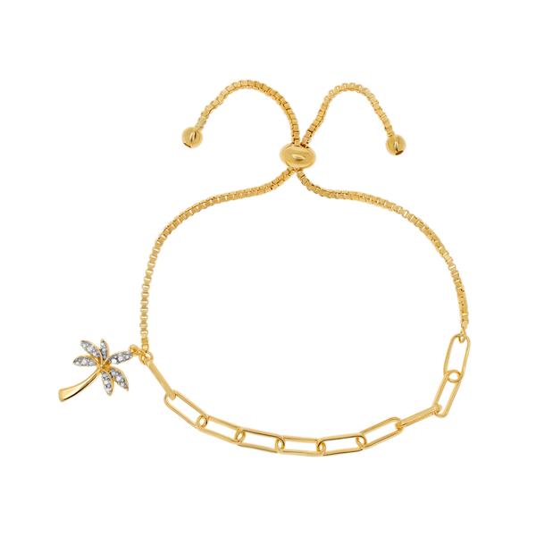 Accents by Gianni Argento Diamond Palm Tree Paperclip Bracelet