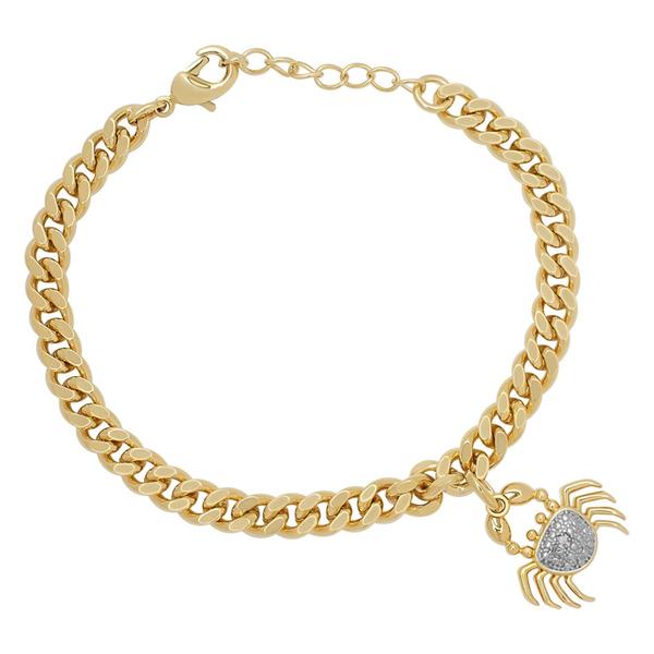 Accents by Gianni Argento Diamond Accent Crab Curb Link Bracelet