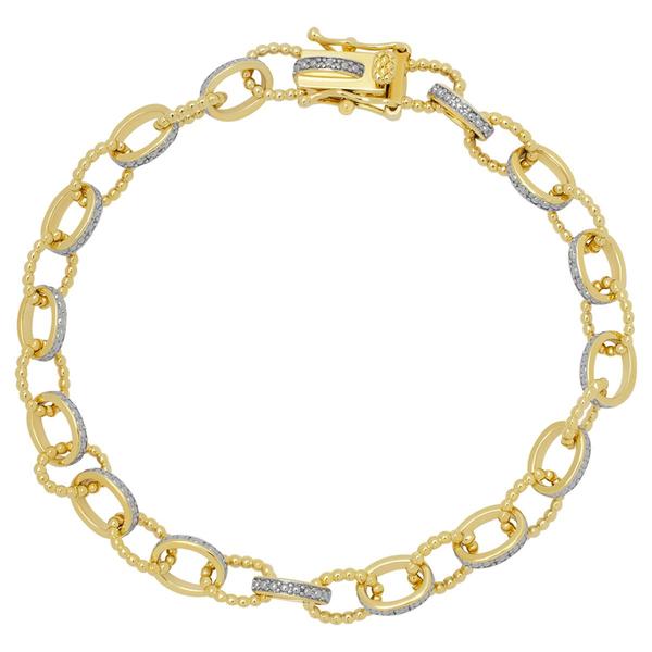 Accents by Gianni Argento Diamond Accent Round Link Bracelet