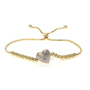 Accents by Gianni Argento Diamond Accent Heart Bead Bracelet