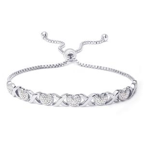 Accents by Gianni Argento Diamond Accent X & Heart Bracelet