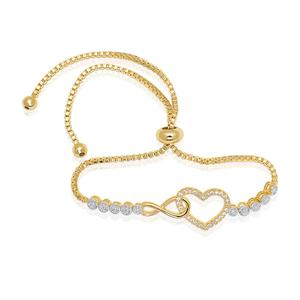 Accents by Gianni Argento Heart & Infinity Adjustable Bracelet