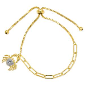 Accents by Gianni Argento Crab Paperclip Adjustable Bracelet