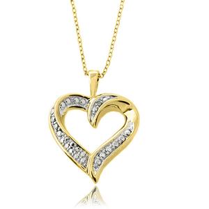 Accents by Gianni Argento Diamond Accent Gold Heart Pendant
