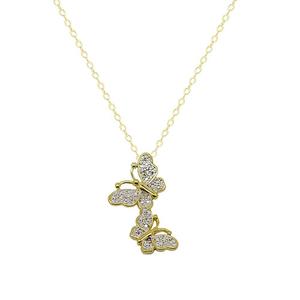 Accents by Gianni Argento Diamond Accent Plated Double Butterfly