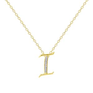 Accents by Gianni Argento Gold Plated Initial I Pendant Necklace