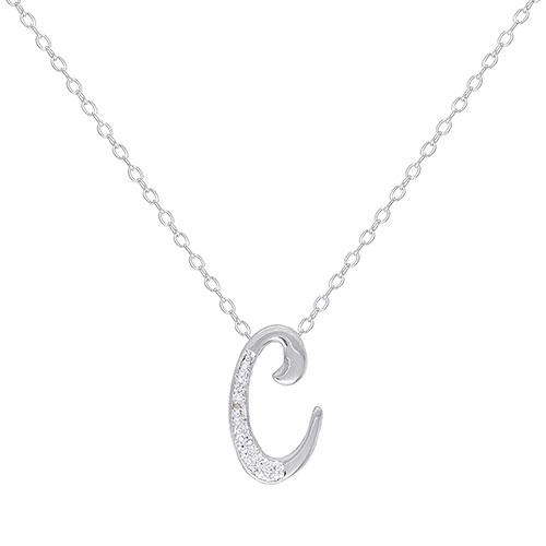 Accents by Gianni Argento Diamond Accent C Initial Necklace