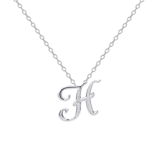 Accents By Gianni Argento Initial H Pendant Necklace