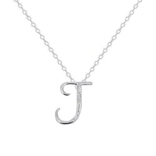 Accents by Gianni Argento Diamond Accent J Initial Necklace