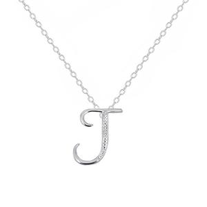 Accents by Gianni Argento Diamond Accent J Initial Necklace
