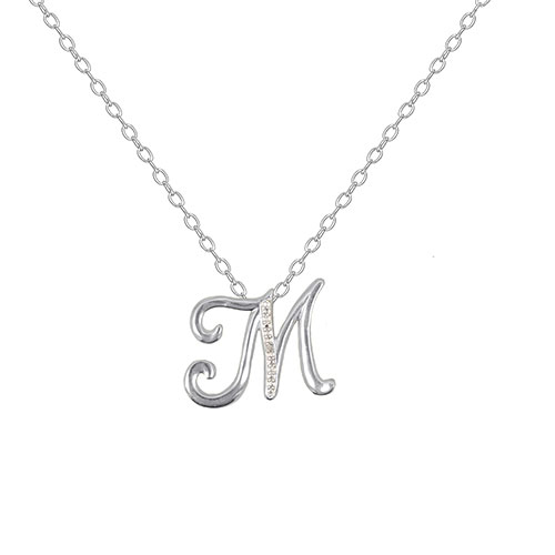 Accents By Gianni Argento Initial M Pendant Necklace