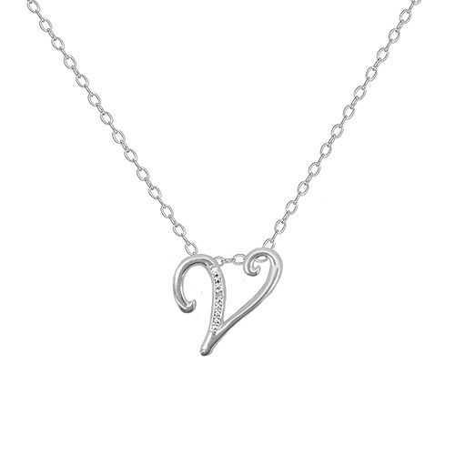 Accents By Gianni Argen Diamond Accent Initial V Pendant Necklace