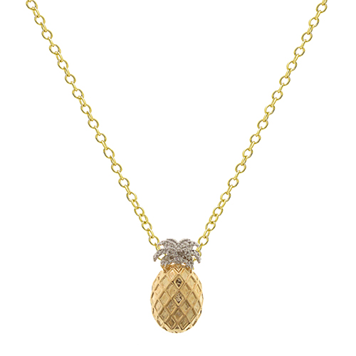 Accents By Gianni Argento Diamond Accent Pineapple Necklace