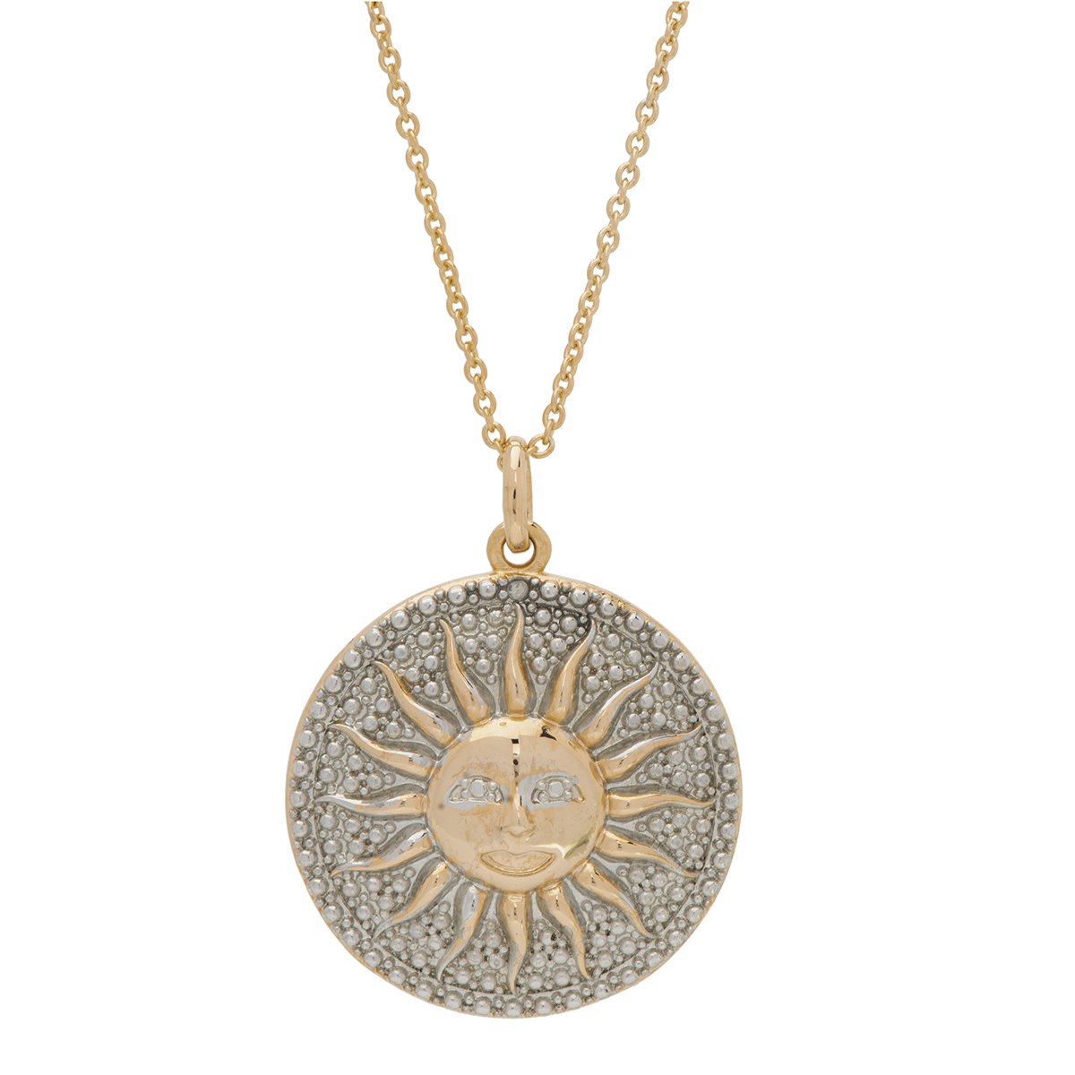 Accents By Gianni Argento Diamond Accent Sun Pendant Necklace