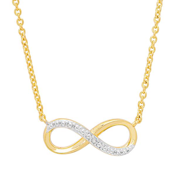 Accents by Gianni Argento Diamond Accent Plated Infinity Pendant