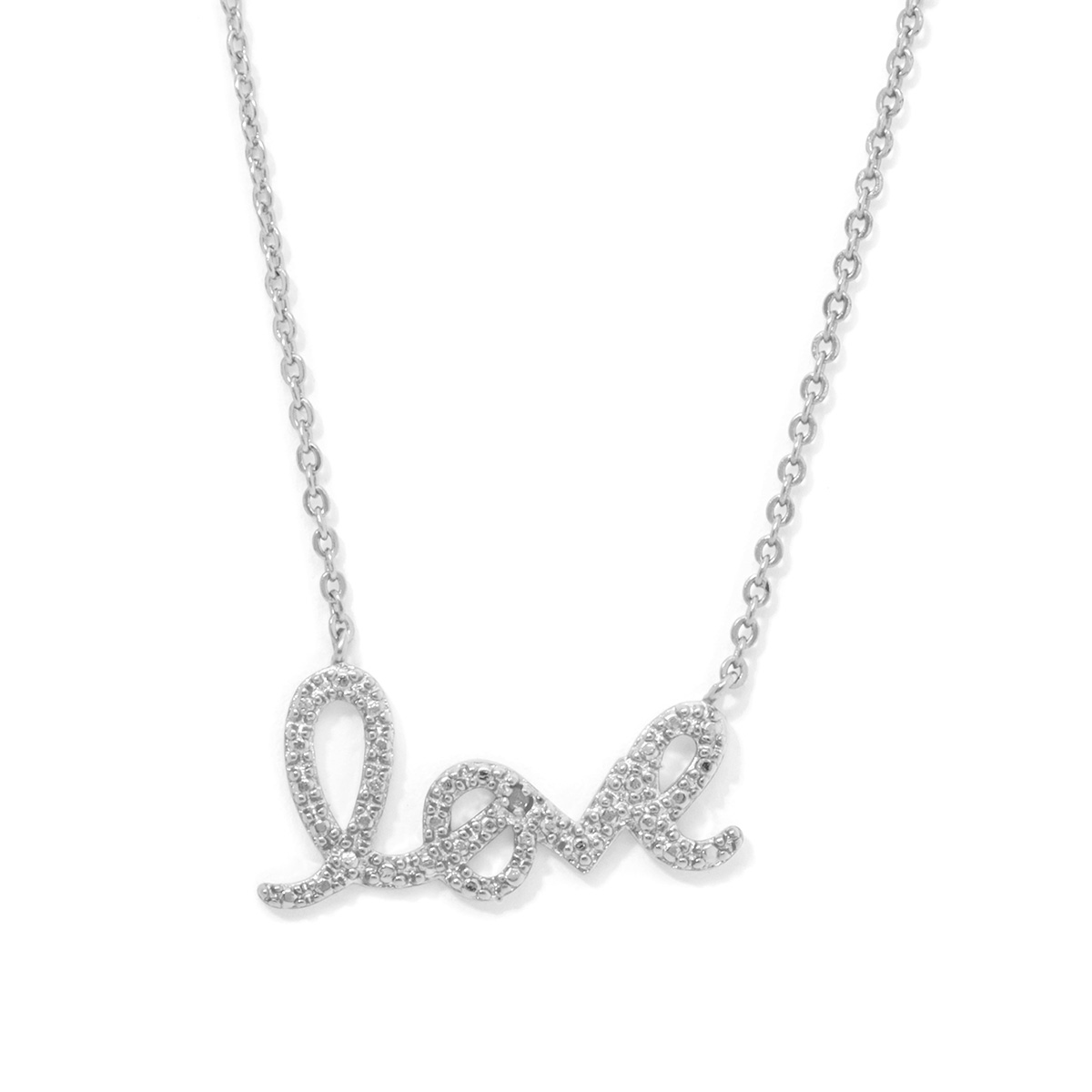 Accents By Gianni Argento Shiny Love Pendant Necklace