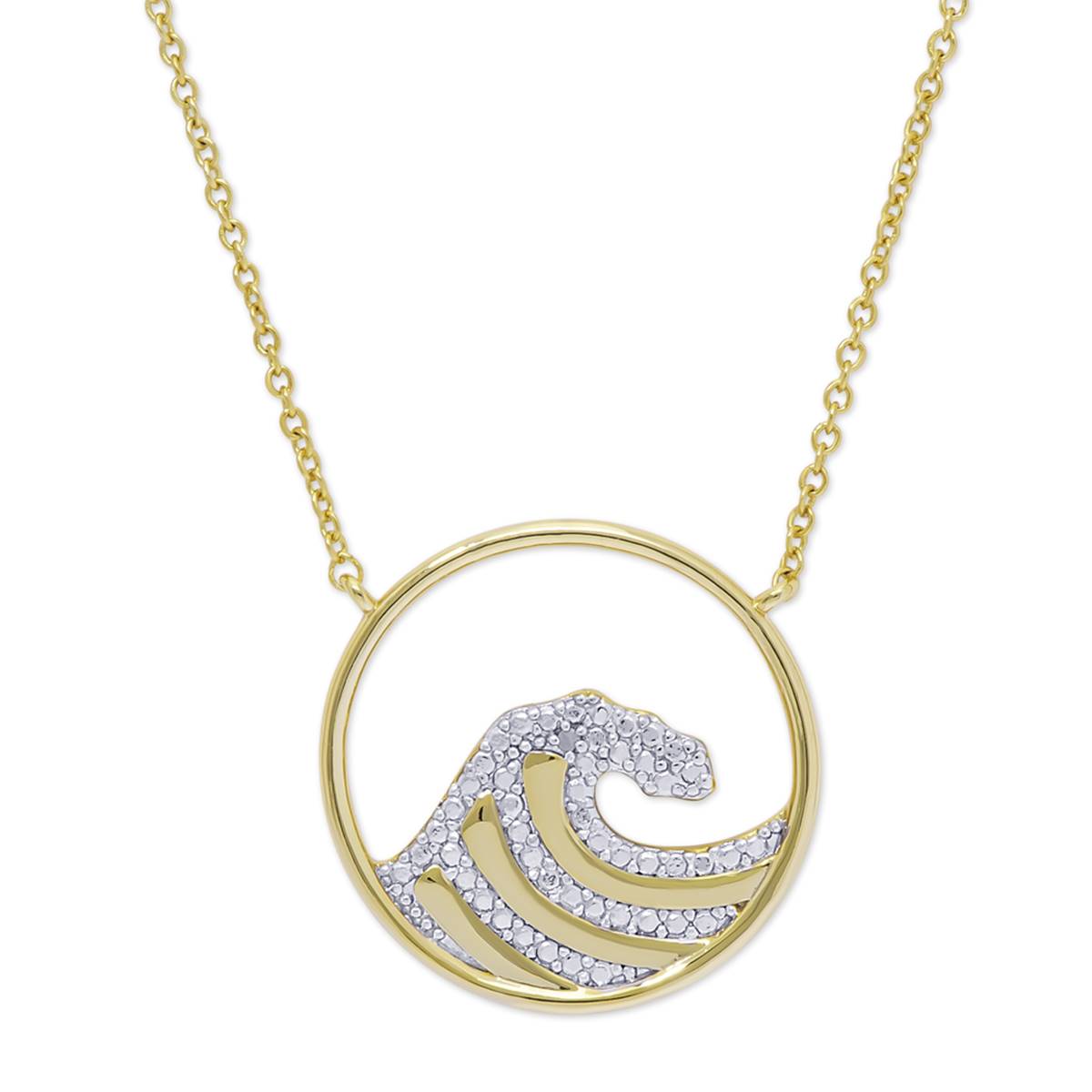 Accents By Gianni Argento Wave Pendant Necklace