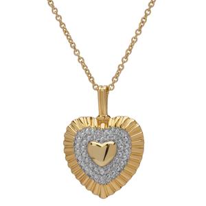 Accents by Gianni Argento Diamond Triple Halo Heart Pendant