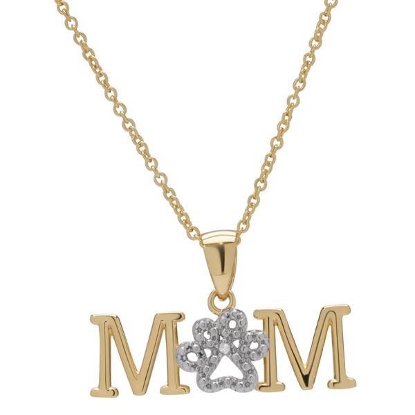 Accents by Gianni Argento Diamond Accent Mom Paw Pendant alternate view