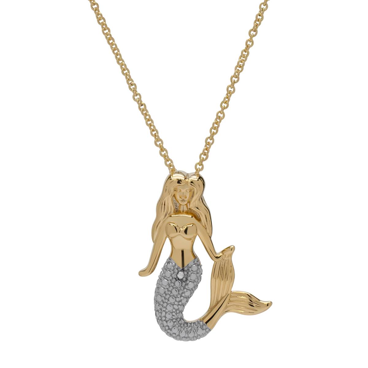 Accents By Gianni Argento Diamond Accent Mermaid Necklace