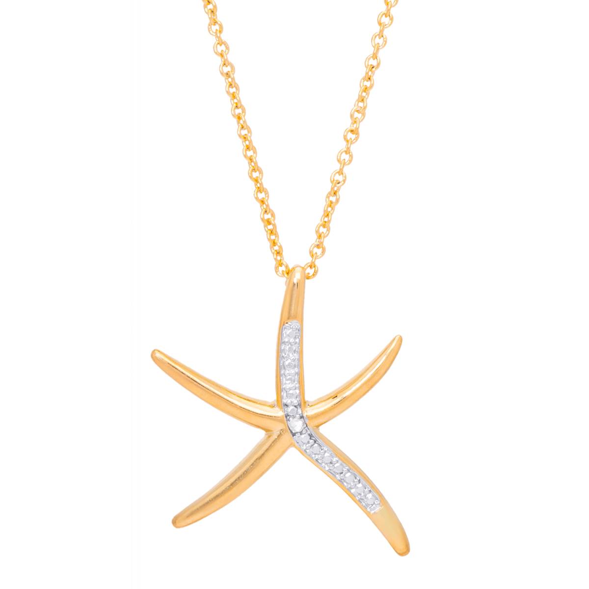 Accents By Gianni Argento Diamond Accent Starfish Pendant