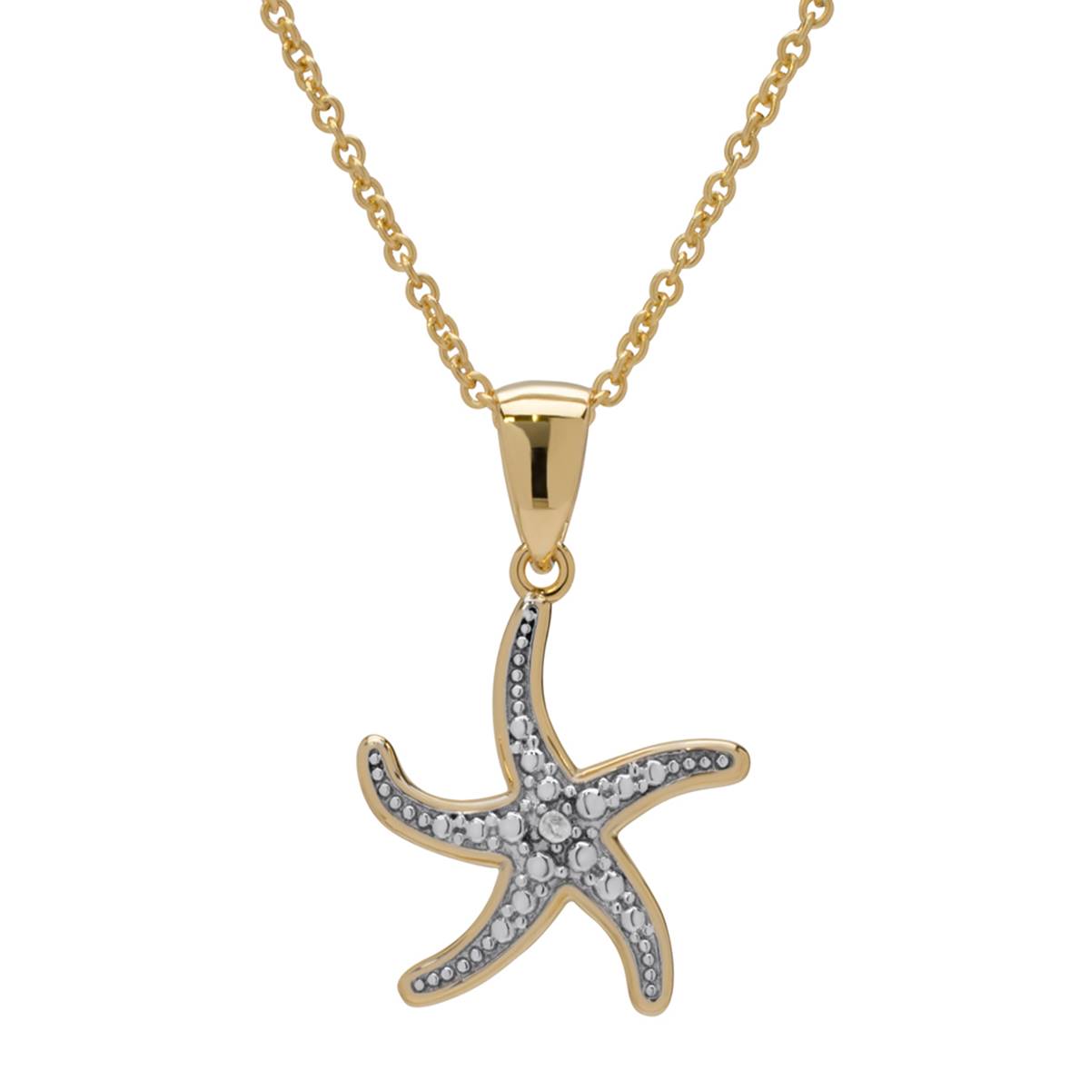 Accents By Gianni Argento Gold Plated Starfish Pendant