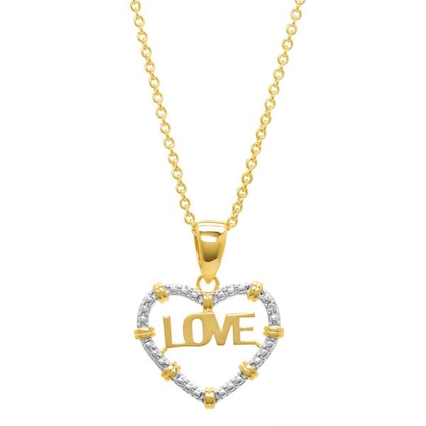Accents by Gianni Argento Love Script Inside Heart Pendant