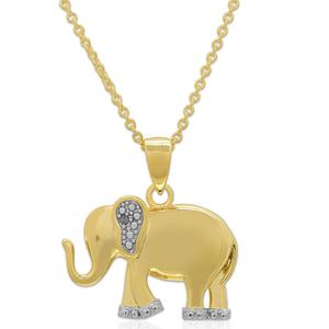Accents by Gianni Argento Diamond Accent Elephant Pendant