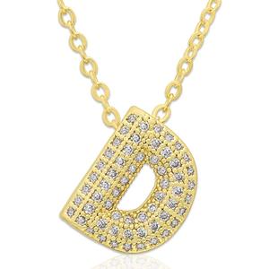Accents by Gianni Argento 14kt. Gold Bubble Initial D Pendant
