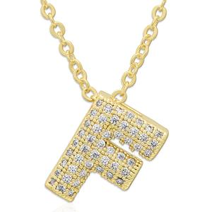 Accents by Gianni Argento 14kt. Gold Bubble Initial F Pendant