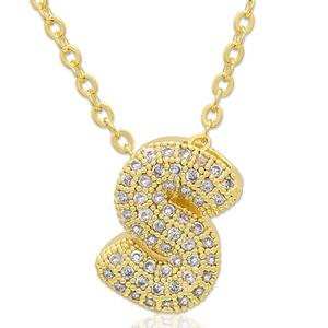 Accents by Gianni Argento 14kt. Gold Bubble Initial S Pendant