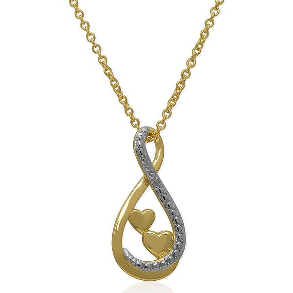 Accents by Gianni Argento Diamond Double Heart Infinity Pendant