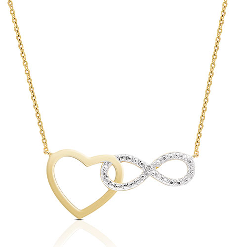 Accents By Gianni Argento Diamond Accent Plated Infinity Heart