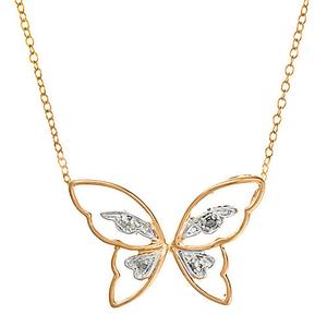 Accents by Gianni Argento Diamond Accent Butterfly Necklace