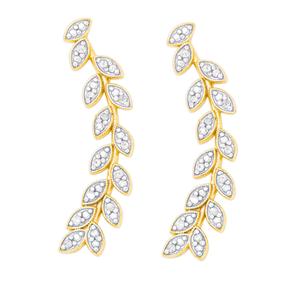 Accents by Gianni Argento Diamond Accent Leaf Crawler Earrings
