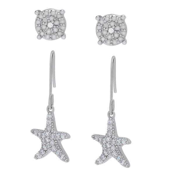 Accents by Gianni Argento Diamond Accent Starfish Earrings Set