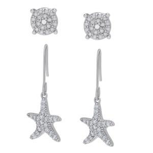 Accents by Gianni Argento Diamond Accent Starfish Earrings Set