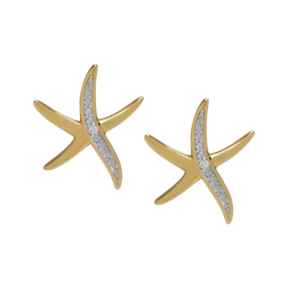 Accents By Gianni Argento Starfish Stud Earrings