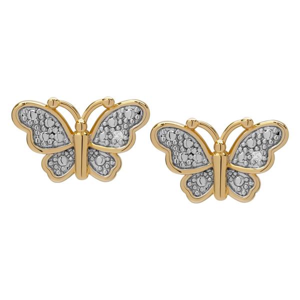 Accents by Gianni Argento Diamond Accent Butterfly Stud Earrings