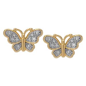 Accents by Gianni Argento Diamond Accent Butterfly Stud Earrings